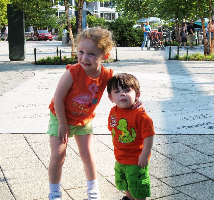 Amber greets Nicholas at the Baltimore Aquarium